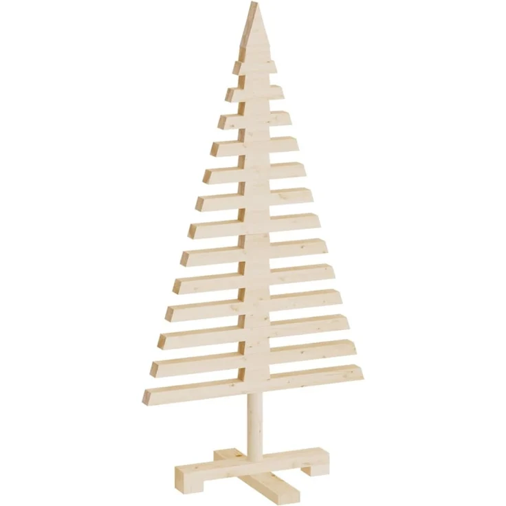 vidaXL Weihnachtsbaum Holz zum Schmücken 90 cm Massivholz Kiefer 357994 – Bild 6