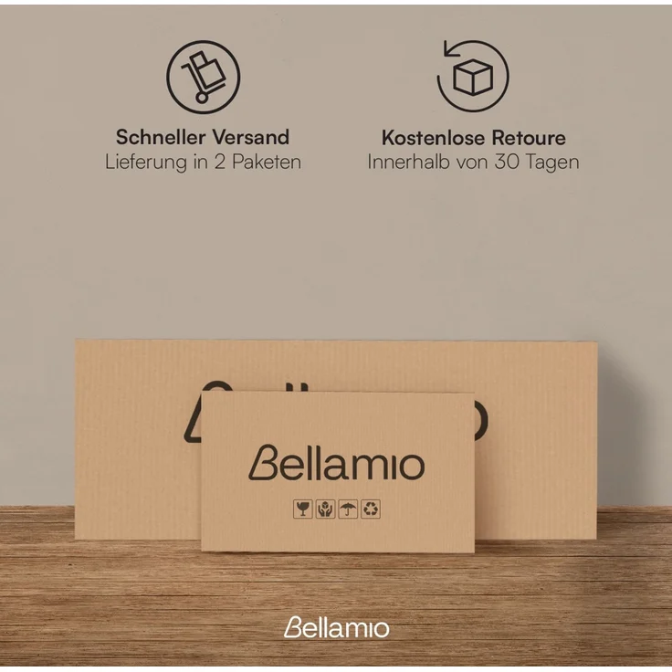 Bellamio 'Nore' Schreibtisch mit 9 Schubladen, weiß, 75x53x145 cm, Computertisch mit extra viel Stauraum – Bild 7
