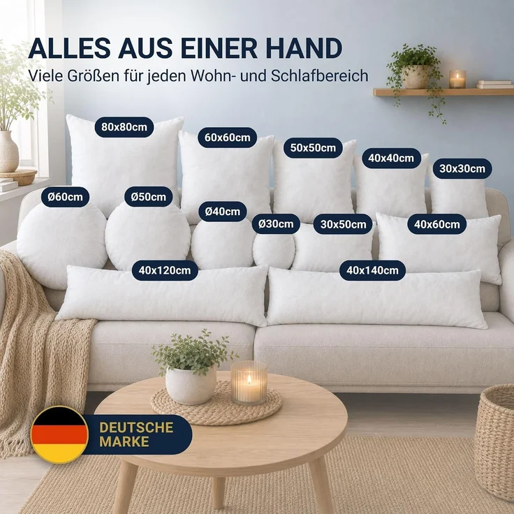Kissenfüllung - Seitenschläfer 40x140 cm – Bild 8