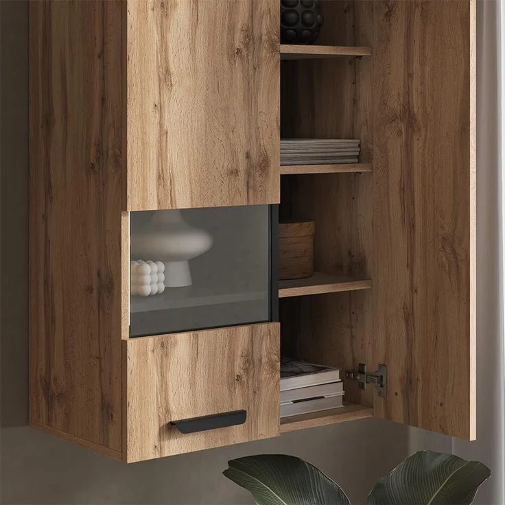 Hängeschrank Amber Braun 60.2 cm mit 2 Türen Vicco – Bild 5
