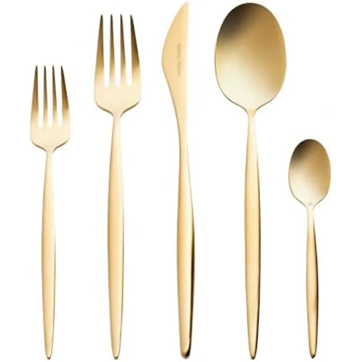 Karaca Besteck-Set Karaca Lızbon Matte Gold 6-Personen 30-teiliges Besteckset, 6 Personen