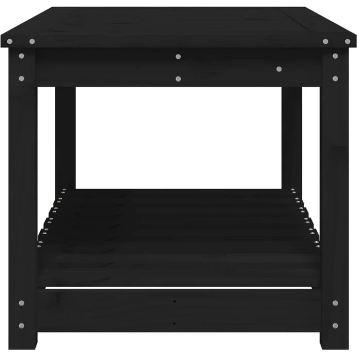 Gartentisch, Balkontisch, Beistelltisch Schwarz 82,5x50,5x45 cm Massivholz Kiefer – Bild 6