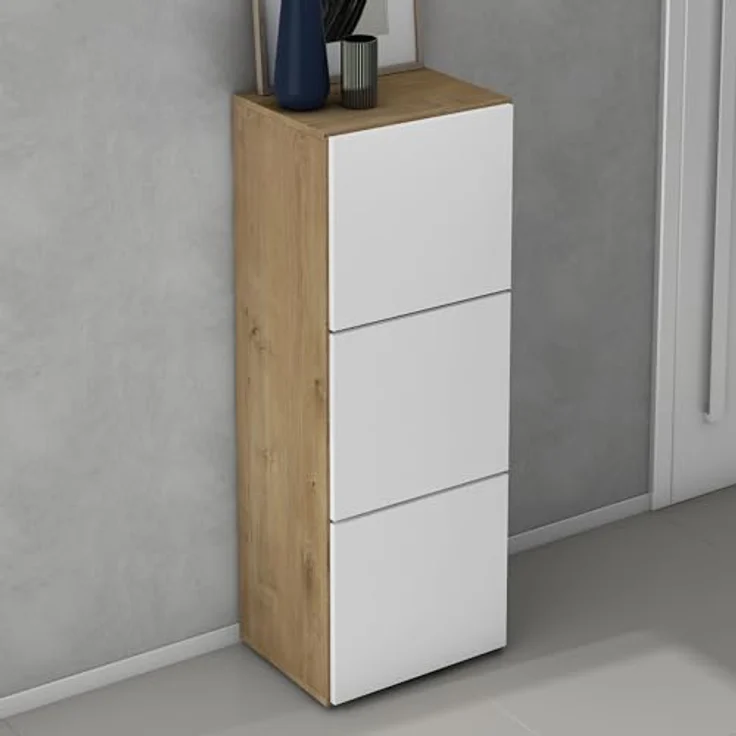 doporro Schuhschrank Schuhregal Schuhständer mit 3 Fächern Schuhschrank02 – Bild 5