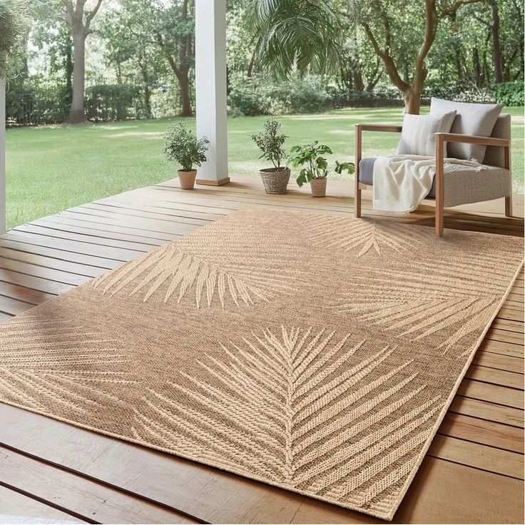 SIMPEX24 Outdoorteppich Boho Design, Läufer, Höhe: 5 mm, Outdoor Teppich Wetterfest Modern Wohnzimmer Küchen Terrasse Balkon – Bild 5