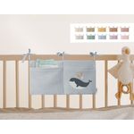 Artee Bettnestchen Babybett Organizer Taschen Aufbewahrung aus Musselin