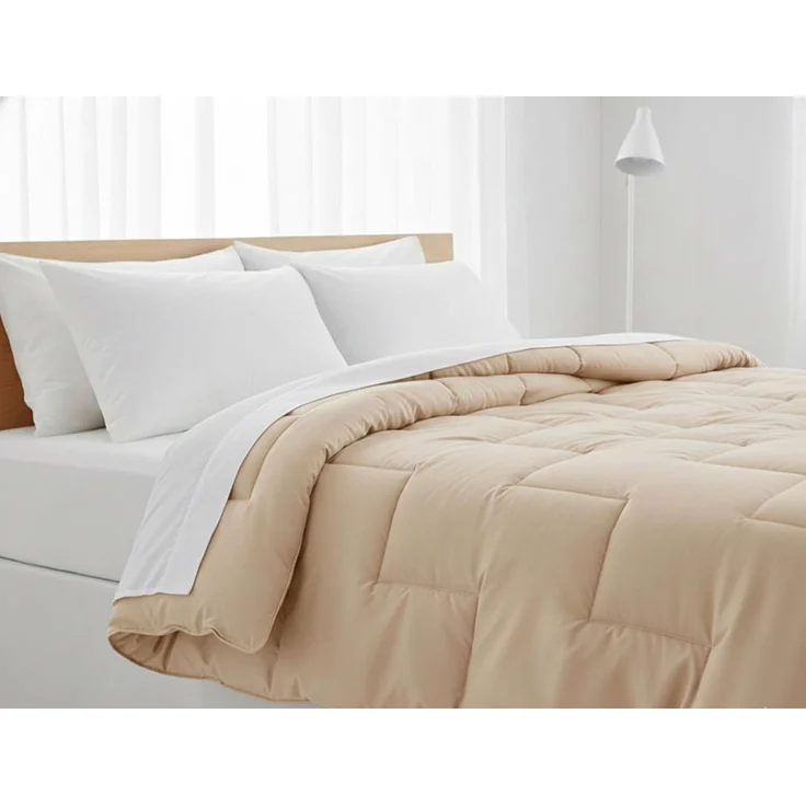 Mikrofaser-Steppdecke in Taupe für 4 Jahreszeiten, atmungsaktiv & pflegeleicht 200 x 240 cm – Bild 3