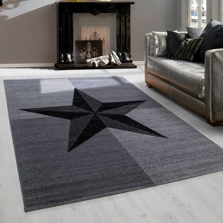 Teppium Teppich Sterne-Design, Läufer, Höhe: 6 mm, Teppich Wohnzimmer