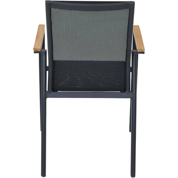 Siena Garden Bologna Stapelsessel - Teak FSC/Aluminiumgestell & Ranotex®, schwarz (T88489) – Bild 5