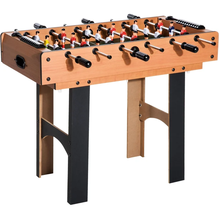MELAYR, 2-in-1 Mini Tischkicker, Multispieltisch 4 in 1 kompakt, 92 x 78 x 80 cm, Naturholz+Schwarz – Bild 2