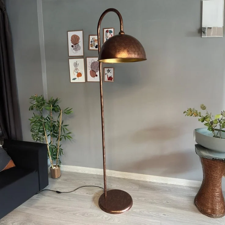 Bamyum Stehlampe Stehlampe Modern Dekorativ Metall Wohnzimmer Arbeitszimmer Stehlampe, ohne Leuchtmittel, E27, verstellbarer Lampenschirm, Stehluchte mit Ablage – Bild 2
