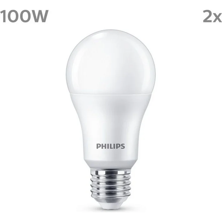 Philips LED classic Lampe 100W E27 Kaltweiß 1521lm matt 2er P – Bild 4