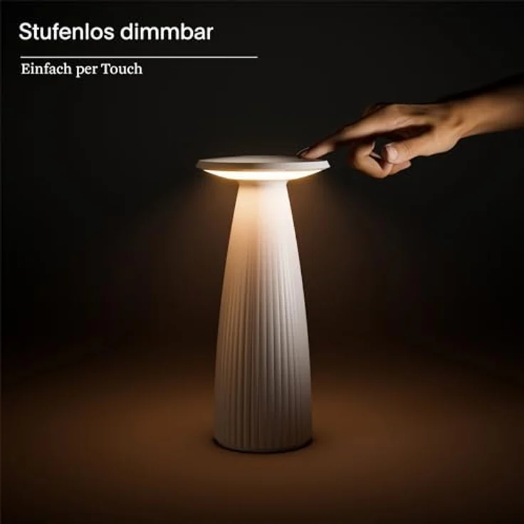 SIGOR LED Tischleuchte Akku-Tischleuchte, Dimmbar, LED fest integriert, Warmweiß – Bild 5