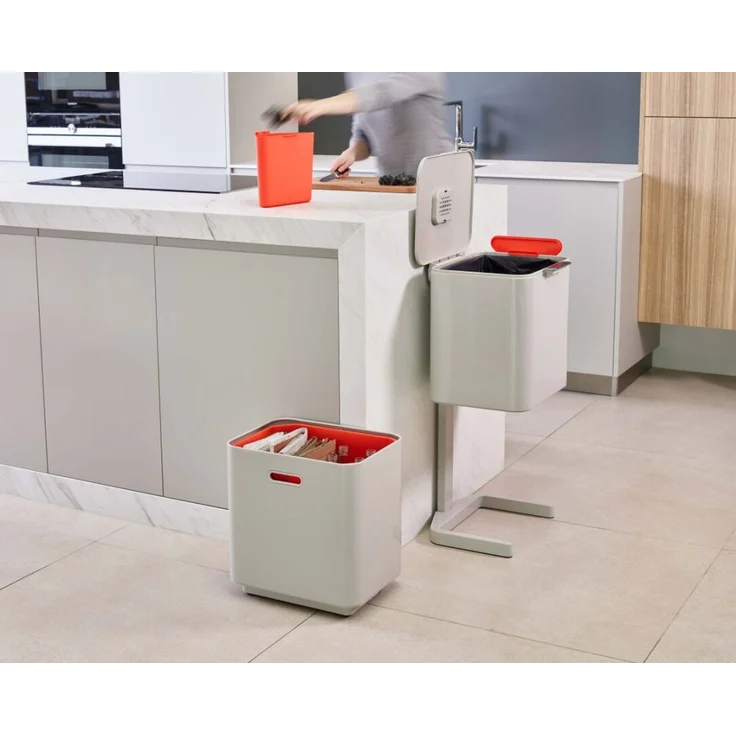 Joseph Joseph Mülleimer Totem 60 L Steingrau Papierkörbe & Mülleimer – Bild 5