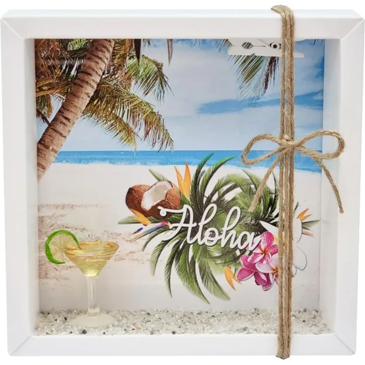 ZauberDeko Geschenkbox Geldgeschenk Verpackung Hawaii Urlaub Flitterwochen Cocktail
