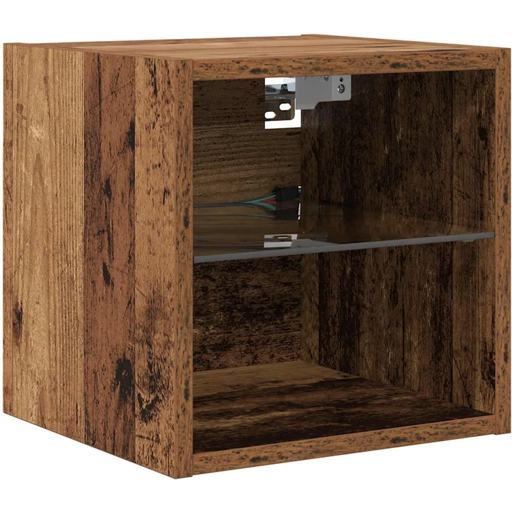vidaXL TV-Wandgeräte mit LED-Lichtleisten 6 pcs Altholz Holzwerkstoff 3402974 – Bild 7
