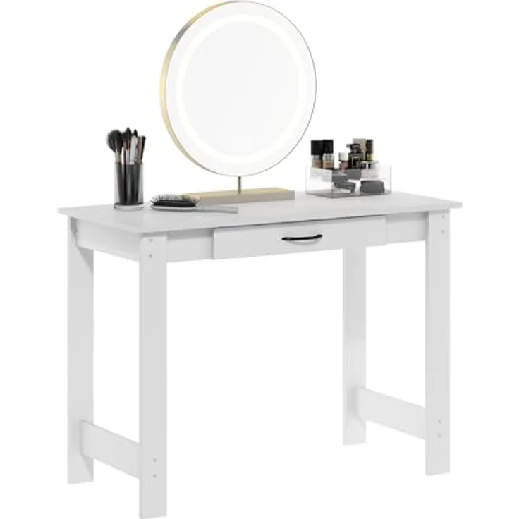 Furinno JAYA Schreibtisch mit Schublade, Weiß – Bild 6