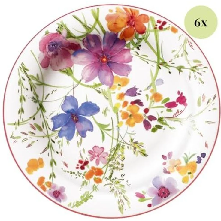 Villeroy & Boch Frühstücksteller Mariefleur Basic, Spülmaschinengeeignet, Mehrfarbig, Motiv: Blumen – Bild 3