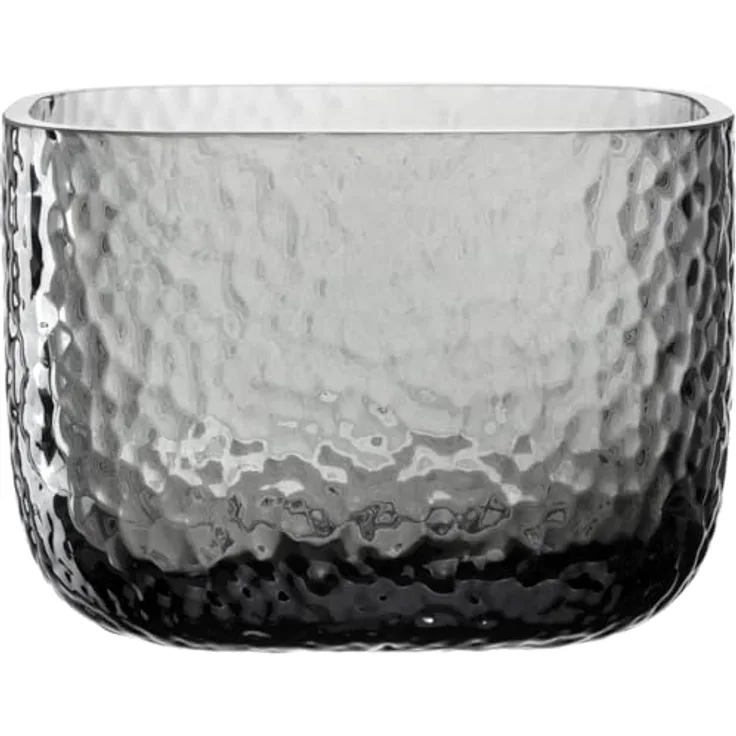LEONARDO HOME Martello Vase, vielseitige Blumenvase mit haptischer Oberfläche, grau, Höhe 13 cm