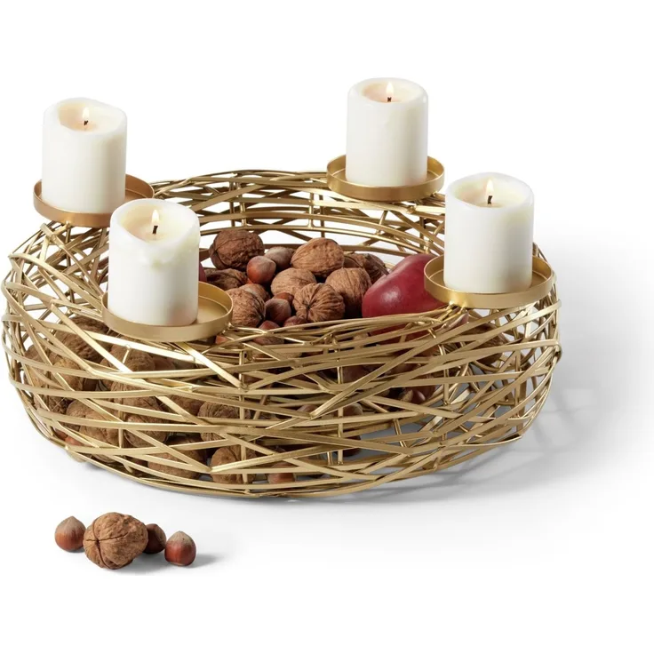 BOSCHENDAL moderner Adventskranz - filigrane Struktur S - 40 cm