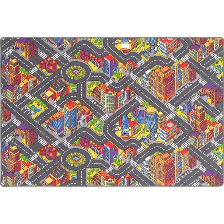 Snapstyle Kinderteppich Kinder Spiel Teppich Straßenteppich 3D Big City, Eckig, Höhe: 4 mm – Bild 2