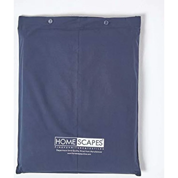Homescapes Perkal-Spannbettlaken, Dunkelblau, 120x190 cm, Oeko-Tex®, 100% Baumwolle, hypoallergen, Maschinenwäsche – Bild 5