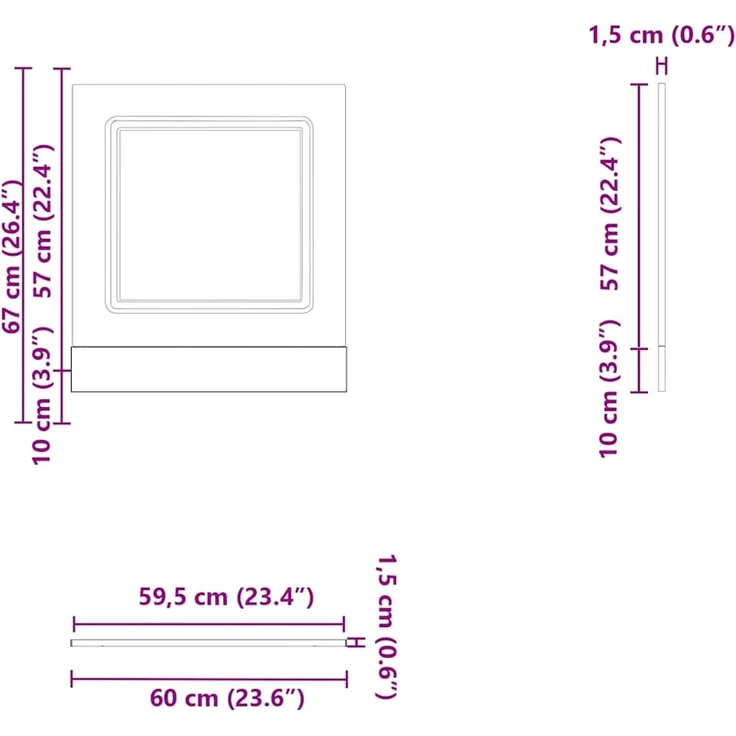 vidaXL Geschirrspülerblende Kalmar Artisan-Eiche 60x1,5x57 cm 853666 – Bild 9
