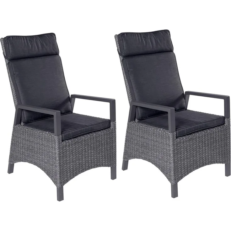 LC Garden Gartenstuhl Keramo Dining 2er Set Positionsstuhl Verstellsessel