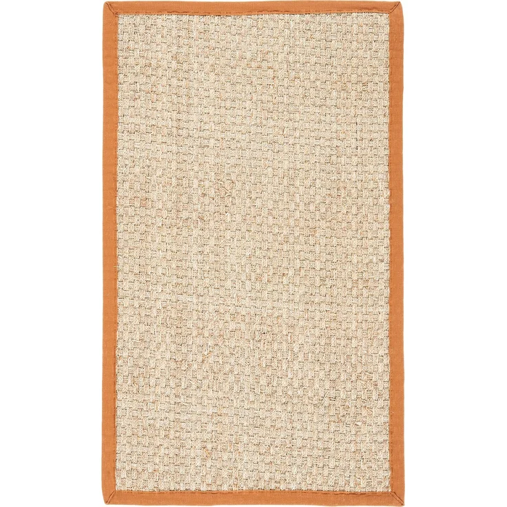 Safavieh Akzent-Teppich 91x152 cm - Natural Fiber Collection - Modernes Design, Natur & Braun, Handgewebtes Seegras, Ideal für Wohnzimmer, Eingang, Büro