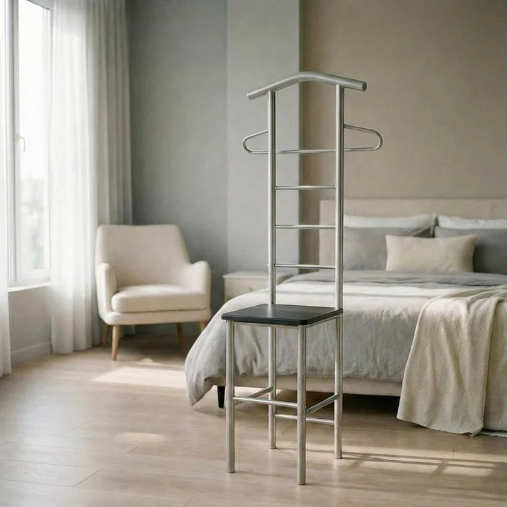 CARO-Möbel Herrendiener JIVO, Herrendiener Kleider Ständer Stummer Diener Kleiderbutler Garderobe St – Bild 1