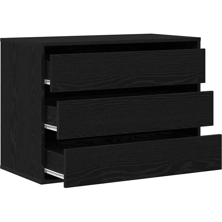 vidaXL Schubladenschrank Schwarz 80 x 41 x 58 cm Holzwerkstoff 868902 – Bild 5