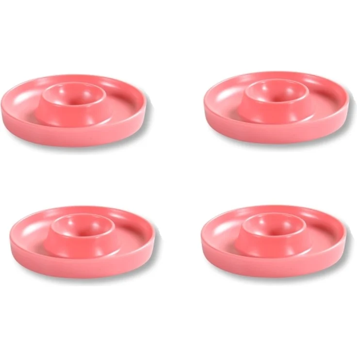 Kesper | Eierbecher, 4er Pack, Material: ø 10 x H 2 cm, Melamin, Maße: cm, Farbe: Pink | Der ideale Frühstücksbegleiter