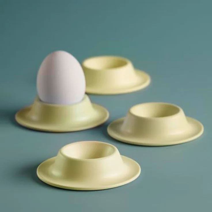 APS 85297 - EGGY - Eierbecher 4er Set, 8,50x8,50, Höhe 4,50 cm, Melamin, gelb matt – Bild 4