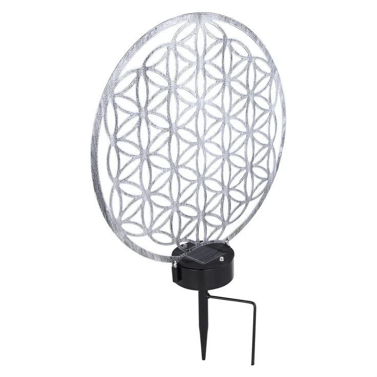 Solarleuchte Garten Rund 30 cm Solarlampe Außen Leuchte Solar mit Pflegetuch – Bild 3