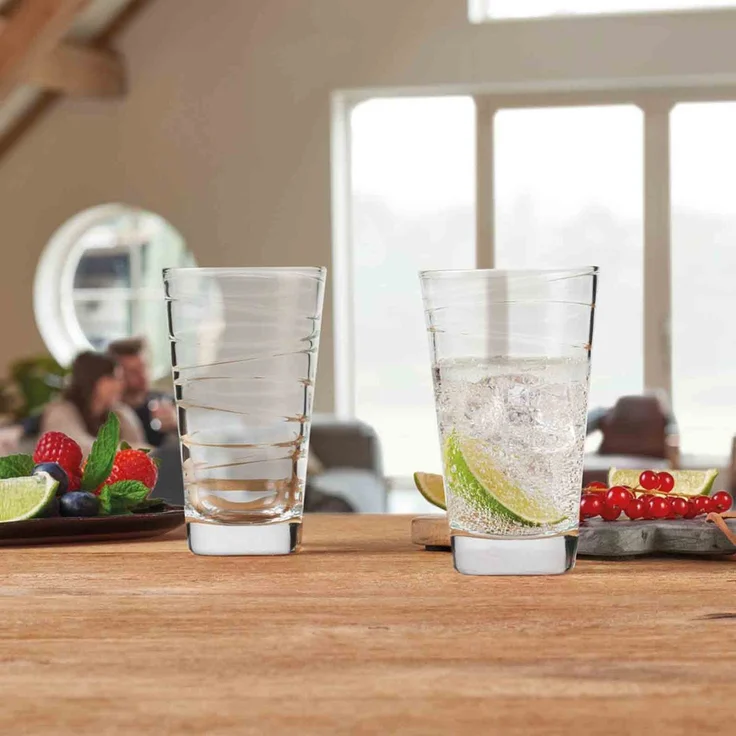 Leonardo 'Vario Struttura' Trinkglas, Kalk-Natron Glas, 280 ml, 6x Trinkglas, Transparent – Bild 3