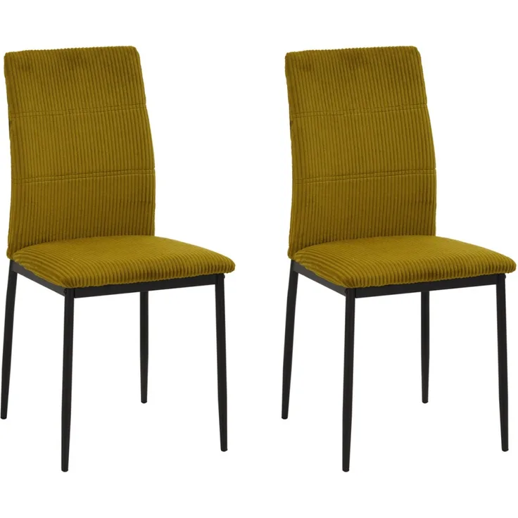 Stuhl Finn gelb cord