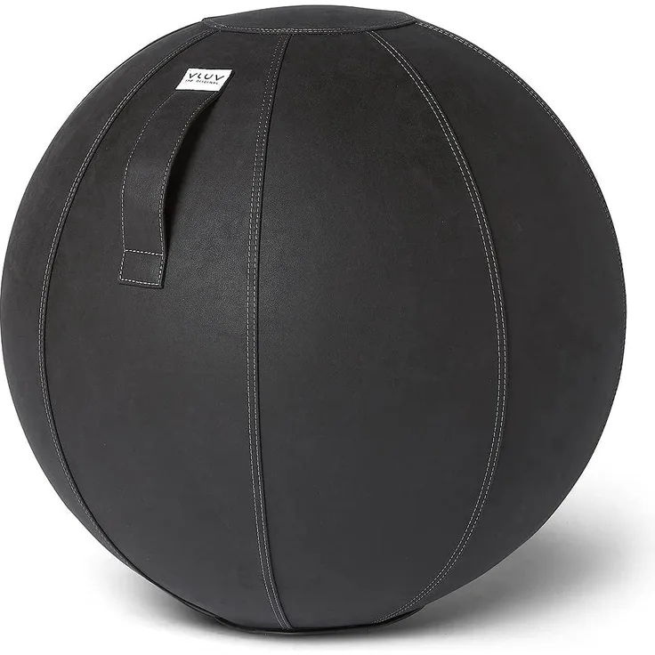 Vluv Vega Kunstleder-Sitzball Durchmesser 60-65 cm schwarz