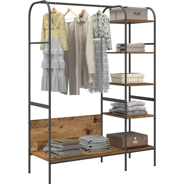 vidaXL Kleiderständer Braun Eichen-Optik 120 x 44 x 160 cm 868449 – Bild 3