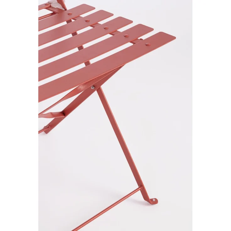 Garten-Set Austin Metall, klassisch klappbar, Terrakotta, Stühle und Tisch für draußen – Bild 4