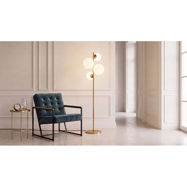 KAWOLA Stehlampe TROPEA 4-flammig Glas gold 162 x 33 x 20 cm – Bild 1