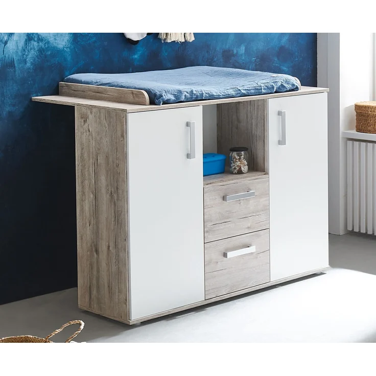 Babymöbel-Megaset »Bente« 7-teilig, Eiche Sand / Weiß, Arthur Berndt – Bild 25
