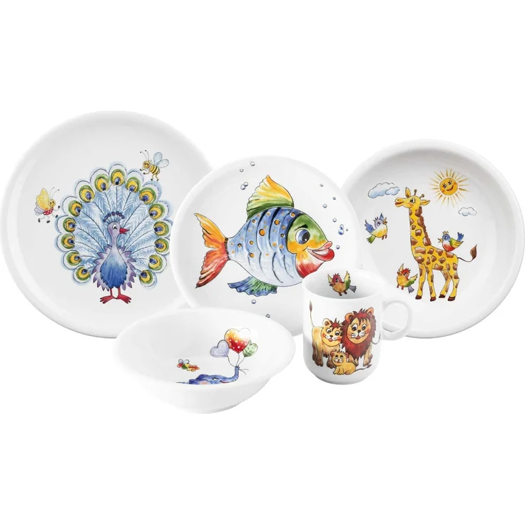 Seltmann Weiden Compact Kindergeschirr Set 5-teilig - Bunte Tierwelt – Bild 1