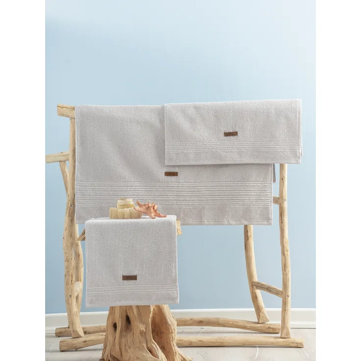 Handtuchset (3-teilig), 'Wellness', Grau