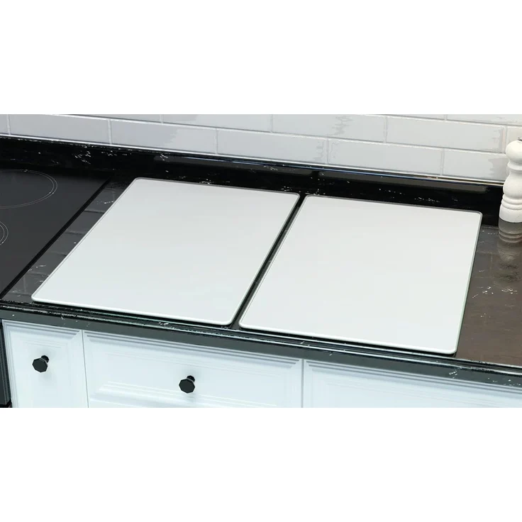 ALLboards Schneidebrett Glas Herdabdeckplatte Schneidebrett 2er Set Multi-Platte – Bild 4