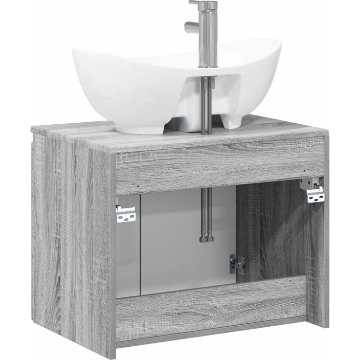 vidaXL Waschbeckenschrank Grau Sonoma 62,5 x 44,5 x 80 cm 3404346 – Bild 7