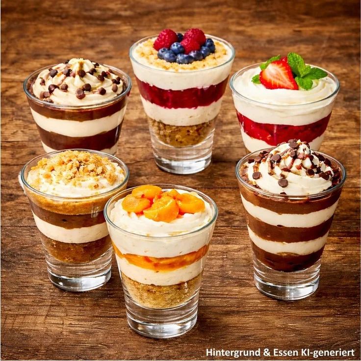 MamboCat Glas MamboCat YPSI 6x Dessertgläser Glas 150ml Dessert Snacks Salat Shots, Glas – Bild 3