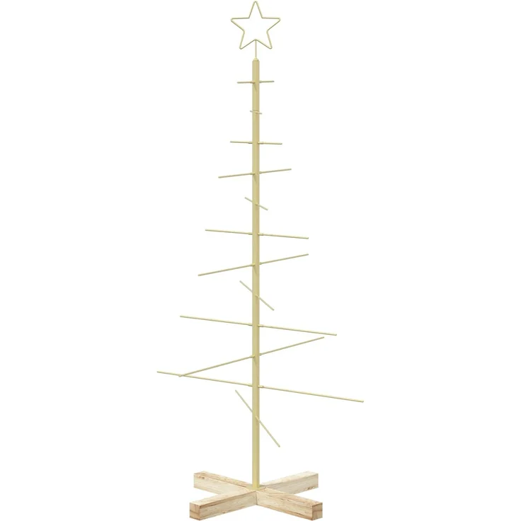 vidaXL Metall Weihnachtsbaum KUOPIO 120 cm Stahl Gold 42053868 – Bild 4