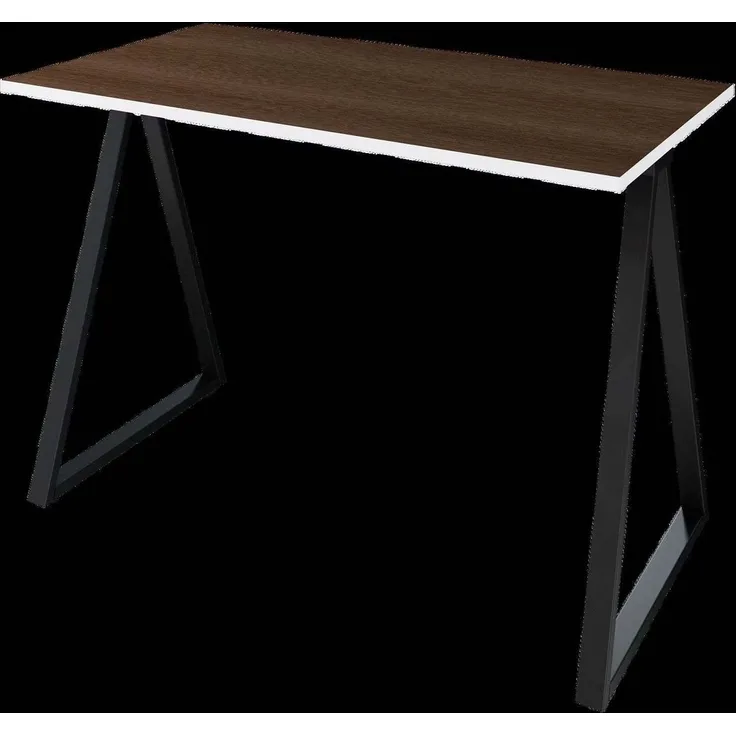 Schreibtisch Wye II - Computertisch & Bürotisch Levira, Schwarz - Dunkles Wenge
