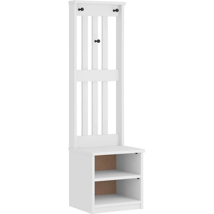 vidaXL Garderobenständer SANDNES Weiß 45x40x159,5 cm Massivholz Kiefer 4010480 – Bild 1