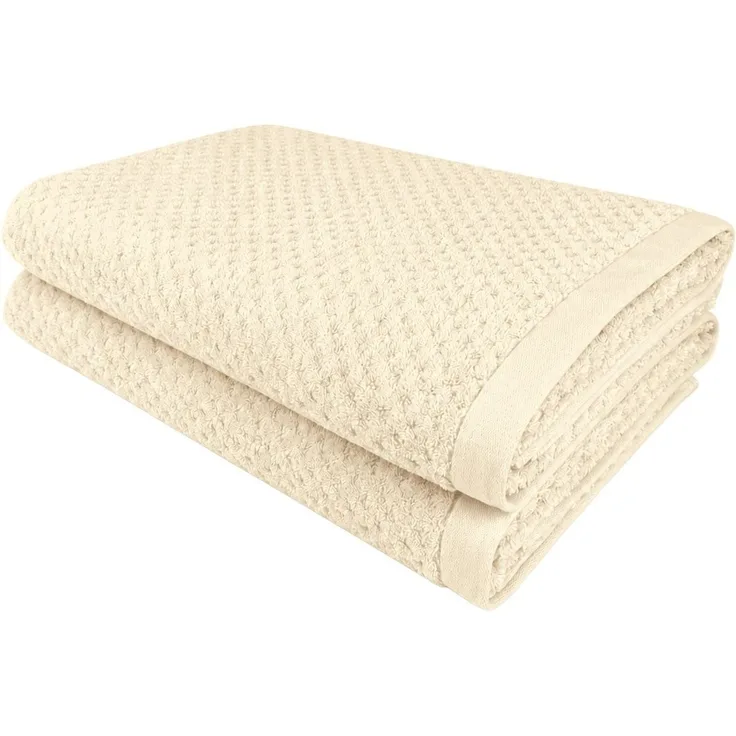 OTTO home Saunatuch Corrin, 2 Premium Saunatücher, 500 gr/m², 90x180cm, Frottier (2-St), 100% Baumwolle, mit Struktur, weich, uni, 5 Jahre Garantie