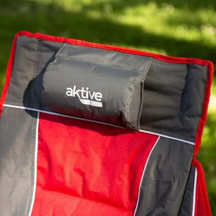 AKTIVE - Klappbarer Camping-Schaukelstuhl, Stahl und gepolstertes Polyester, Mit Kissen und Seitentaschen, Inklusive Tragetasche, Schaukelstuhl, Klappstühle, Für Garten oder Strand (63046) – Bild 5